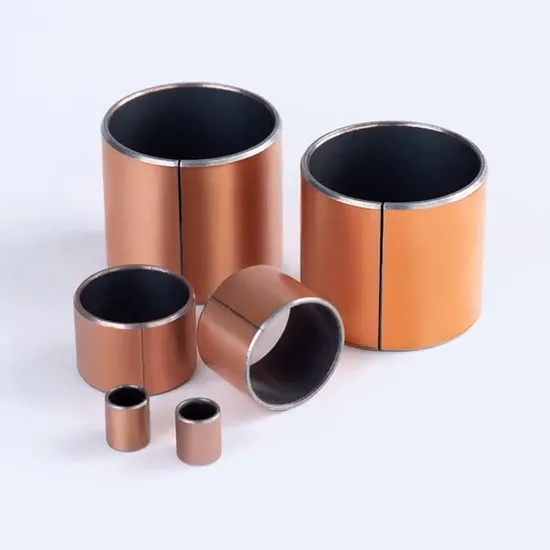 High Strength Lm-40 Oil-Free Self-Lubricating Steel-Based Red PTFE Bushing Slide Bearing